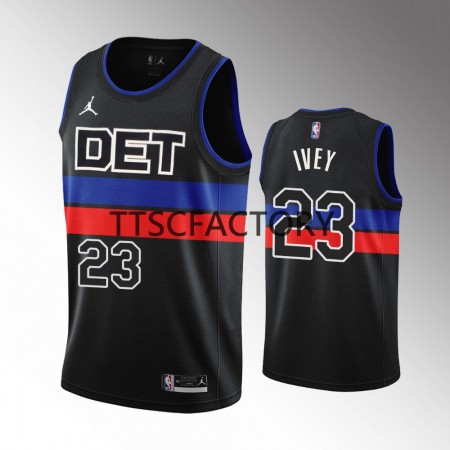 Camiseta Hombre NBA Detroit Pistons Jaden Ivey 23 Jordan 2022-23 Statement Edition Negro Swingman